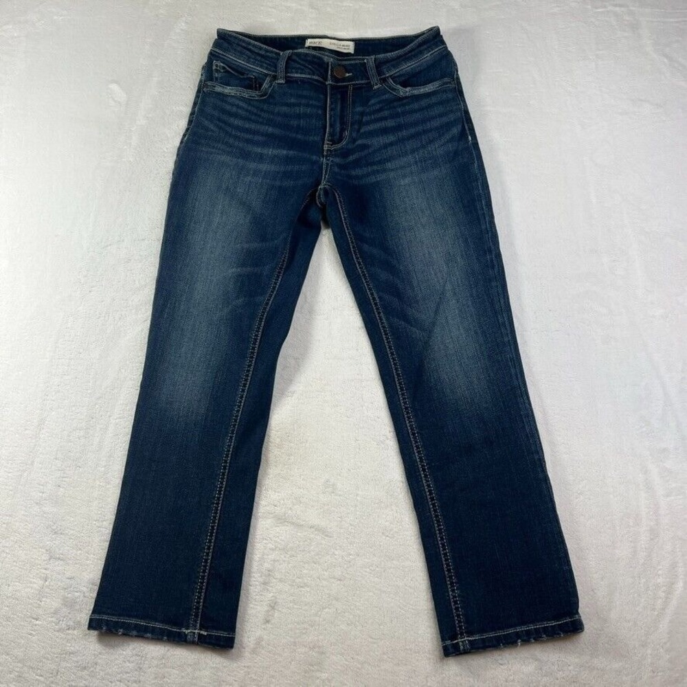 BKE Stella Women's Tailored Jeans 27x24‎ Ankle Blue Denim Mid Rise Slim Fit
